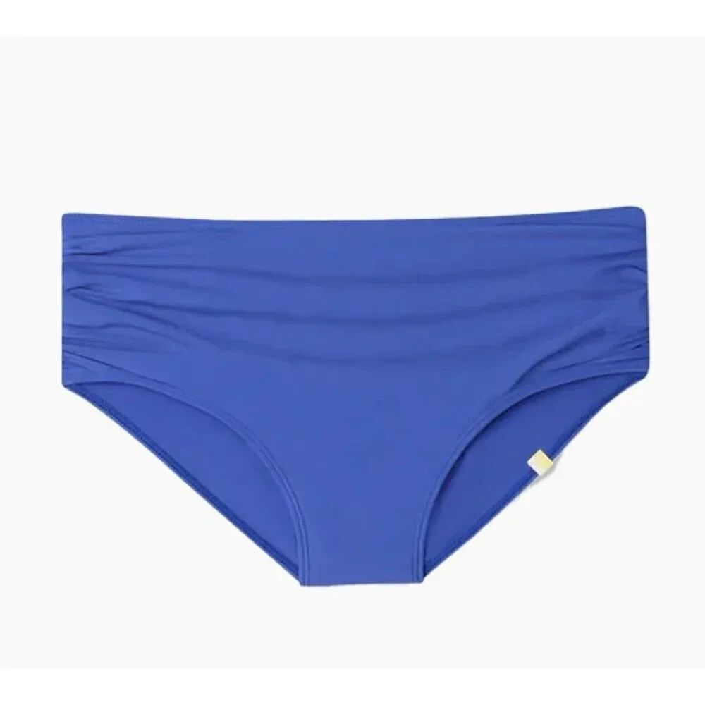 Summersalt The Ruched High Leg High Rise Bottom Hydrangea Blue 6